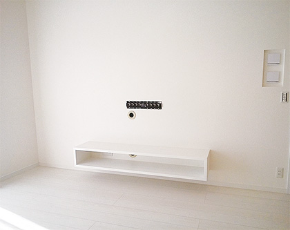 シンプルでお洒落な見た目の裏でデッドスペースを有効利用