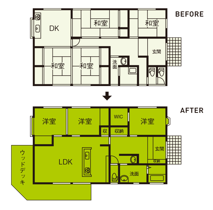 リフォーム後間取り
